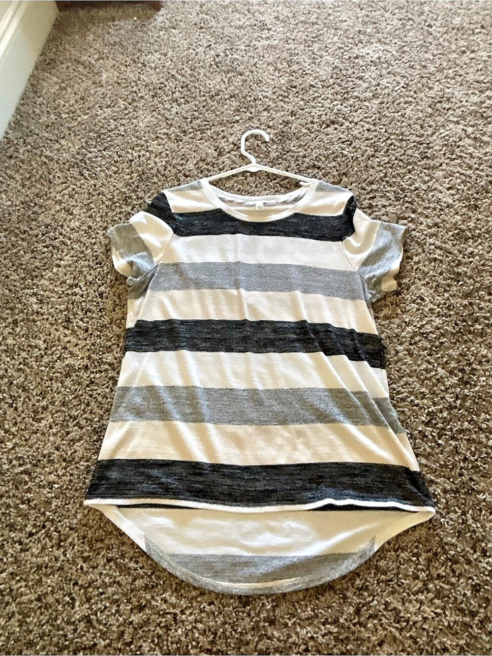 Market & Spruce Striped Short Sleeve Top